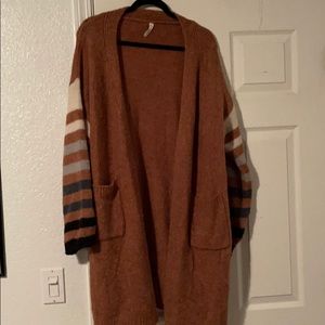 Carmel striped sleeve cardigan